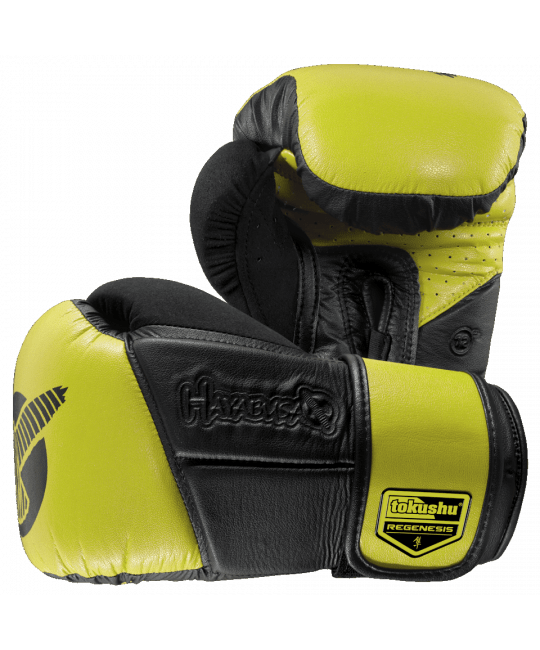  Перчатки боксерские Hayabusa Tokushu® Regenesis 12oz Gloves Black / Yellow, фото 1 