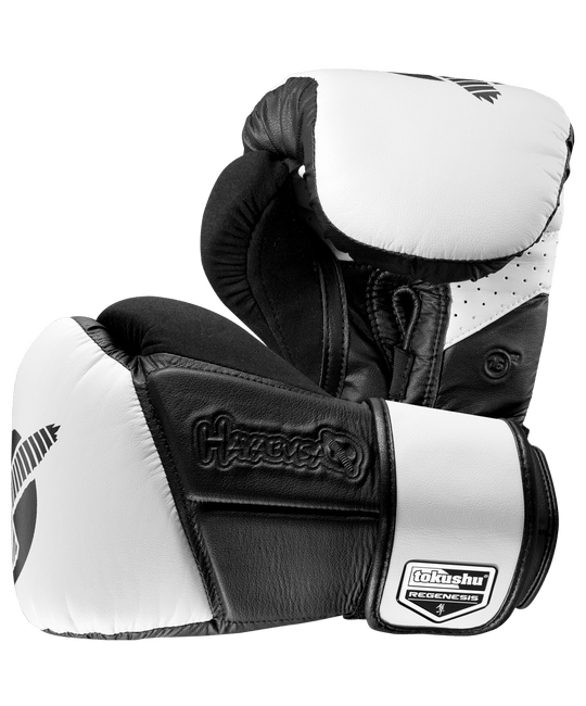  Перчатки боксерские Hayabusa Tokushu Regenesis 16oz Gloves Black / White, фото 1 