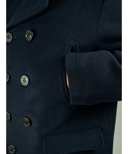  Морской бушлат Peacoat (Long)синий Foersverd, фото 4 