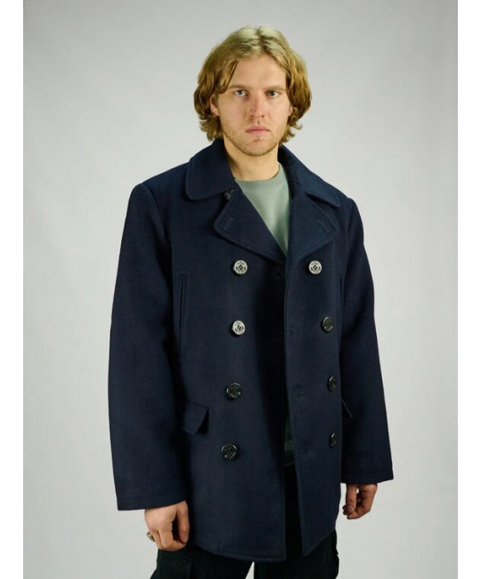  Морской бушлат Peacoat (Long)синий Foersverd, фото 2 